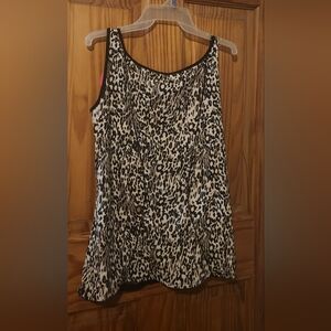 Ashley Stewart Monochrome Leopard Print Tank Top